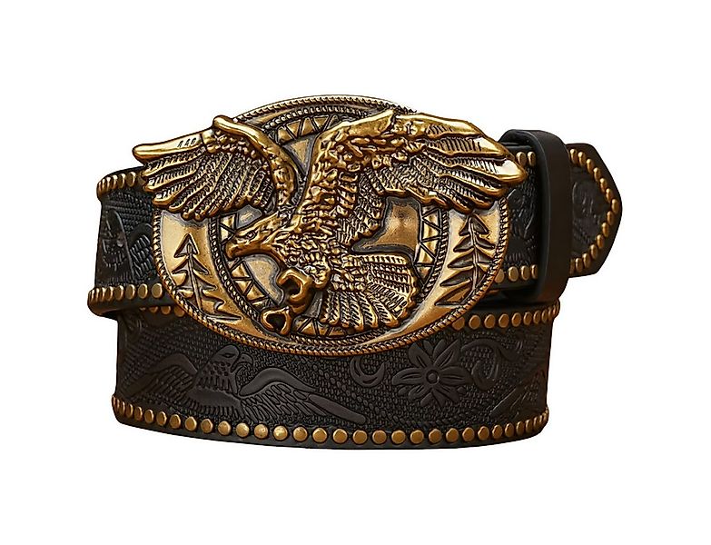 Ware aus aller Welt Nietengürtel Westerngürtel mit Adler Schnalle – im auth günstig online kaufen