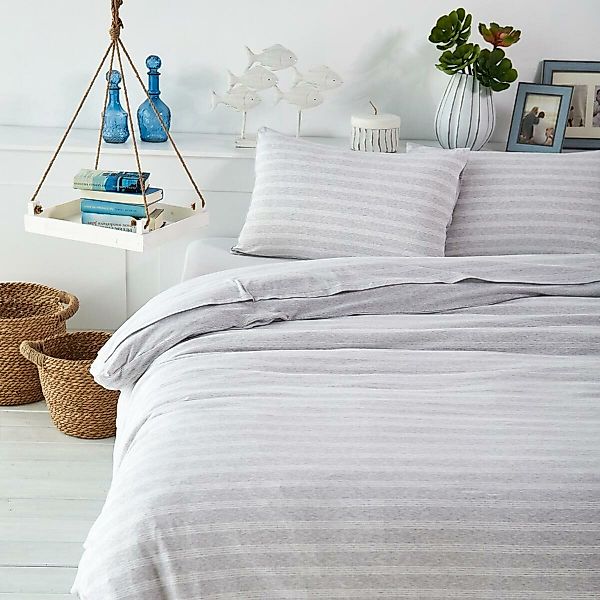 BETTWARENSHOP Bettwäsche Melangestreifen, Jersey, 3 teilig günstig online kaufen