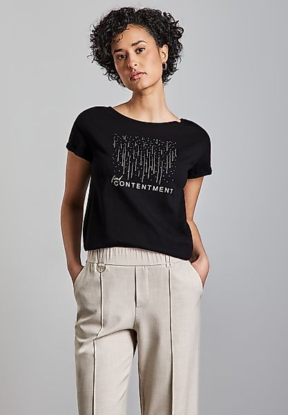 STREET ONE Print-Shirt, mit Seitlichen Einschlitzen am Saum günstig online kaufen