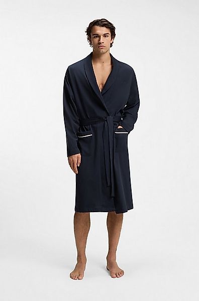 BOSS Morgenmantel, Langform, Baumwolle, Gürtel, aus Baumwoll-Jersey mit Log günstig online kaufen