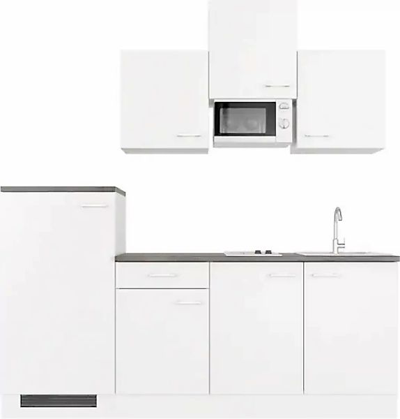 Flex-Well Küchenzeile "Lucca", Breite 210 cm, mit Kühlgerät und Glaskeramik günstig online kaufen