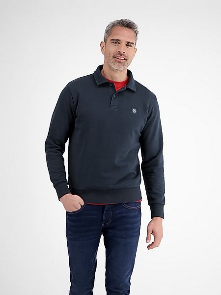 LERROS Langarm-Poloshirt FELPA Sweatshirt mit Knopfleiste günstig online kaufen