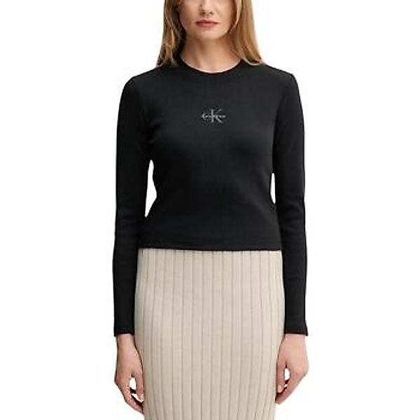 Calvin Klein Jeans Langarmshirt Rundhalsausschnitt, figurbetonte Passform, günstig online kaufen
