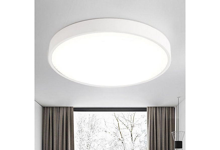 style home LED Deckenleuchte Runde Deckenlampe aus Metall, Warmweiß 3000K o günstig online kaufen