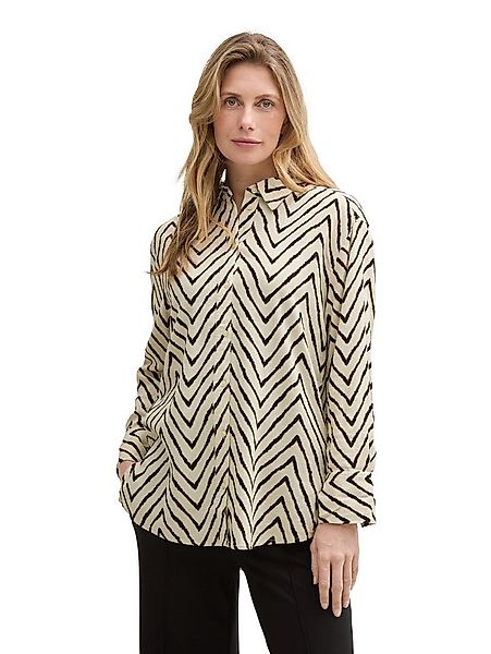 TOM TAILOR Langarmbluse mit Zick-Zack-Muster günstig online kaufen