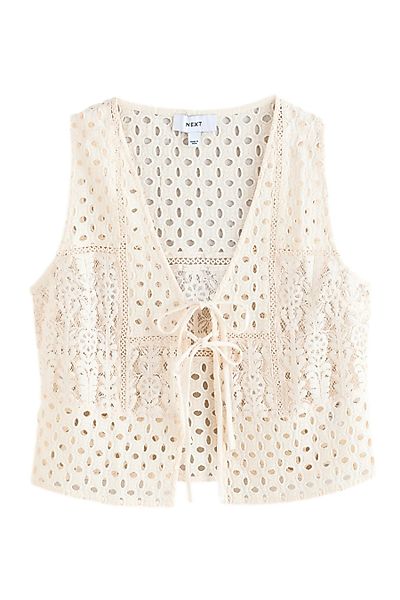 Next Anzugweste Sommerlicher Lochspitzenpullunder 100 % günstig online kaufen