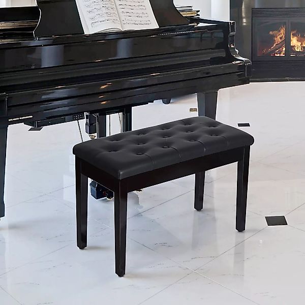 HOMCOM Klavierhocker Klavierbank traditionellen Landhausstil kosmetischer H günstig online kaufen