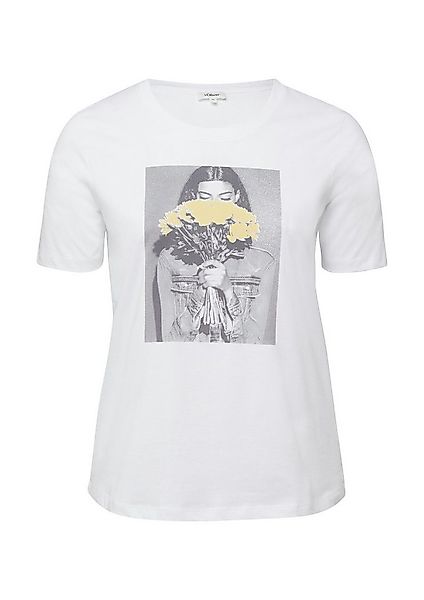 s.Oliver Kurzarmshirt T-Shirt Baumwoll-T-Shirt mit Frontprint günstig online kaufen