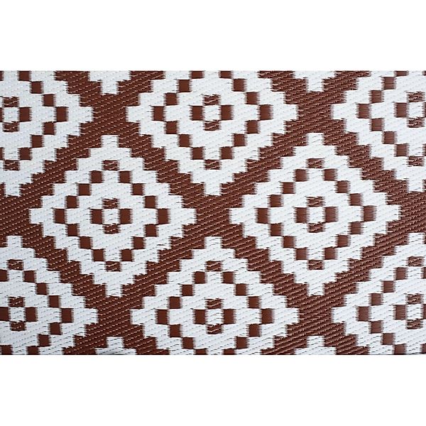 Jet-Line Outdoorteppich Austin Braun mit Geometrischen Mustern 90 x 150 cm günstig online kaufen