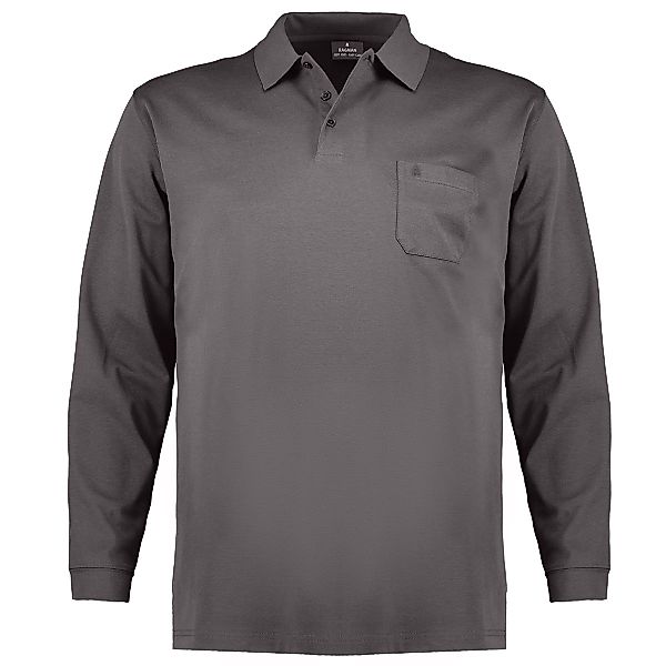 RAGMAN Pflegeleichtes Poloshirt "Soft Knit" Farbe anthrazit Größe: 5XL günstig online kaufen