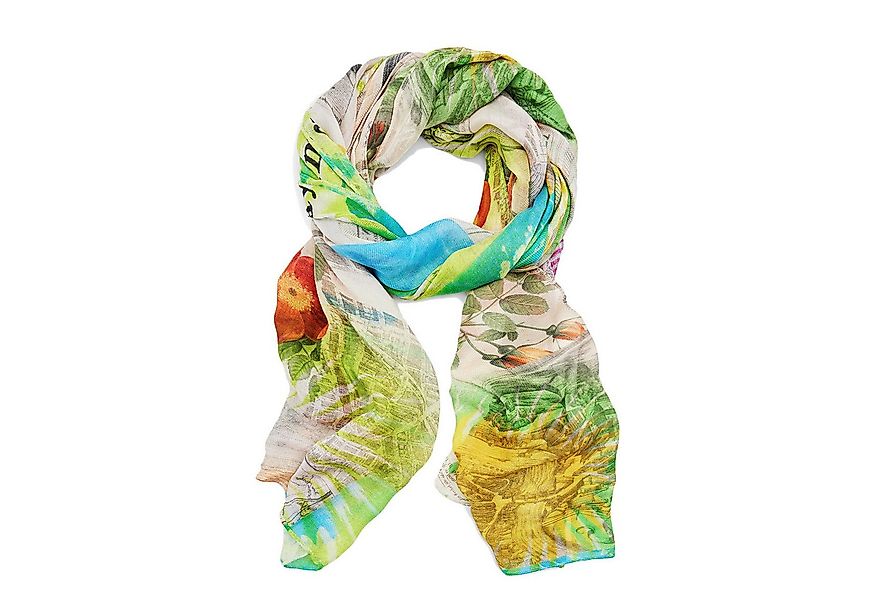 Desigual Halstuch Damen Halstuch Tuch Schal Fou Newspaper Colors Rectangle günstig online kaufen