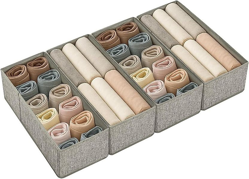 Youyijia Aufbewahrungsbox 4er PCS Schubladen-Organizer aus Stoff – Faltbare günstig online kaufen