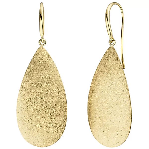SIGO Ohrhänger Tropfen 925 Sterling Silber gold vergoldet matt Ohrringe günstig online kaufen