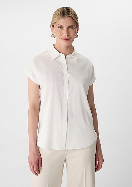 Comma Kurzarmbluse Baumwollbluse mit überschnittenen Schultern günstig online kaufen