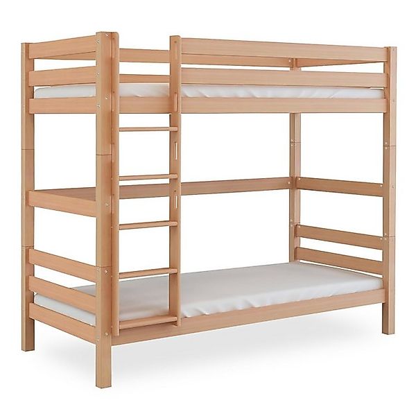 Betten-ABC Etagenbett Bubema Jona – Kinder Etagenbett/Hochbett, Buche massi günstig online kaufen