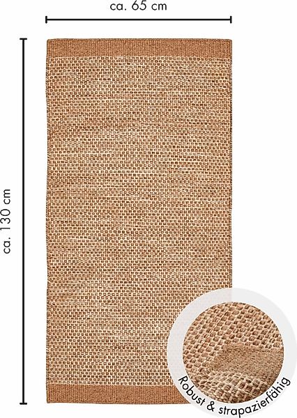 LUXOR living Wollteppich »Visby«, rechteckig, 8 mm Höhe, Handweb Teppich, F günstig online kaufen