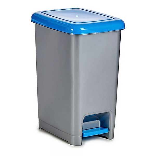 Recycling Papierkorb Blau Grau Kunststoff 25 L (26,5 X 47 X 36,5 Cm) günstig online kaufen
