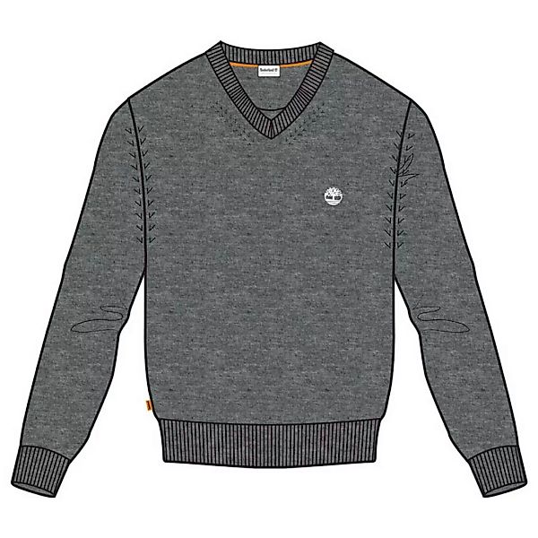 Timberland Cohas Brook Merino V-neck Regular Pullover 3XL Dark Grey Heather günstig online kaufen