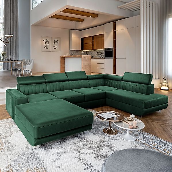 Masseno Ecksofa SIENA mit Schlaffunktion U-Form, günstig online kaufen
