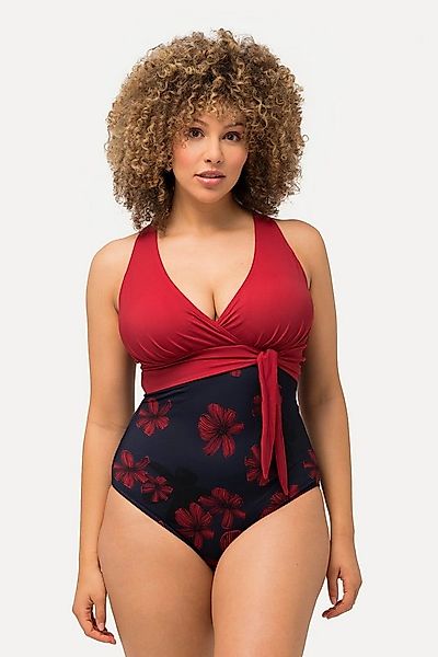 Ulla Popken Badeanzug Badeanzug Schiebeknoten Softcups Neckholder-Optik günstig online kaufen