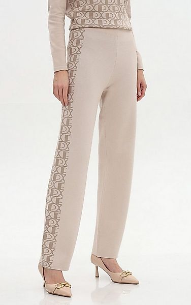 Passioni Strickhose Straight Fit mit Logo-Details günstig online kaufen