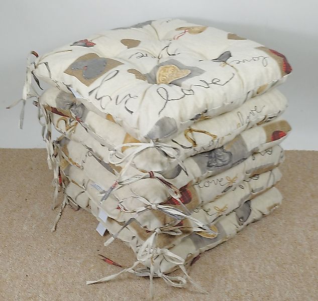 Rattani Sitzkissen Set 6 x Stuhlkissen/Sitzkissen günstig online kaufen