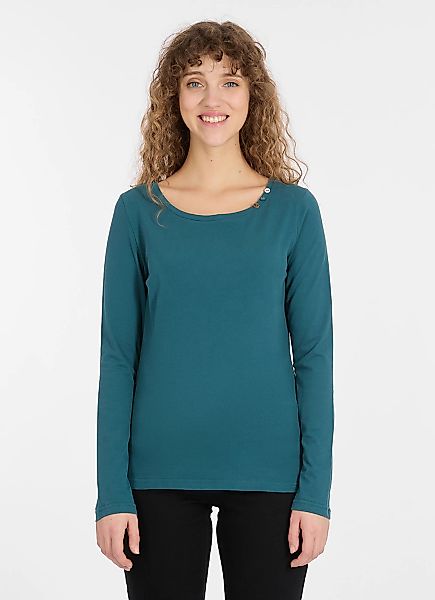Ragwear Langarmshirt "FLLORAH LONG GOTS" mit süßen Zierknöpfen am Ausschnit günstig online kaufen