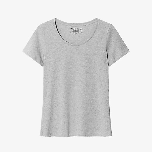 Damen T-shirt Mit Rundhalsausschnitt Baumwolle Stretch günstig online kaufen