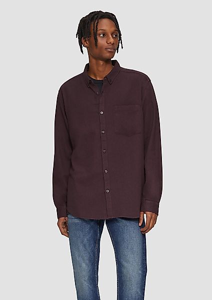 QS Langarmhemd Regular Fit: Twillhemd mit günstig online kaufen
