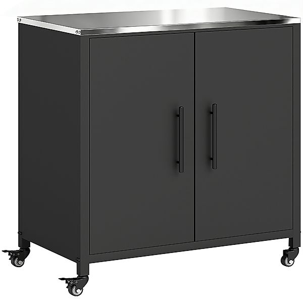 Outsunny Pflanztisch mit Unterschrank Metall Outdoor Gartenschrank mit Edel günstig online kaufen