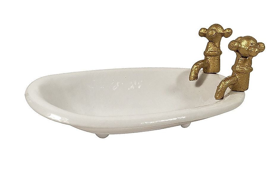 Seifenschale Alte Badewanne Metall Vintage Stil Nostalgie Wasserhahn Weiß günstig online kaufen