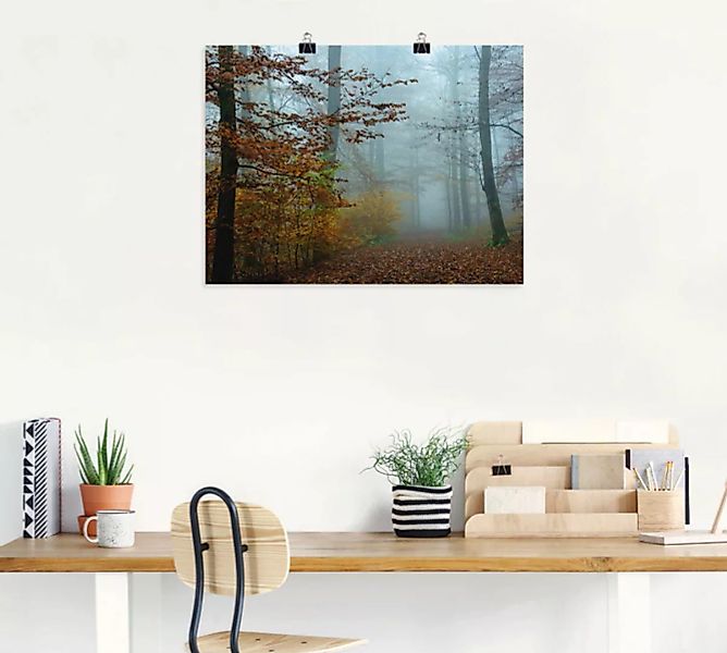 Artland Wandbild »Nebel im Herbstwald«, Wald, (1 St.) günstig online kaufen