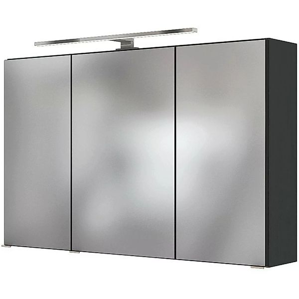 Held Spiegelschrank Ferrara Graphit 100 cm mit Softclose Türen günstig online kaufen