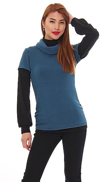 Mississhop Rollkragenpullover 2 in 1 Optik günstig online kaufen