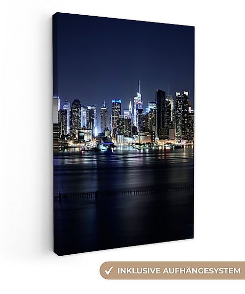 OneMillionCanvasses® Leinwandbild New York - Licht - Skyline, Fotodruck (1 günstig online kaufen
