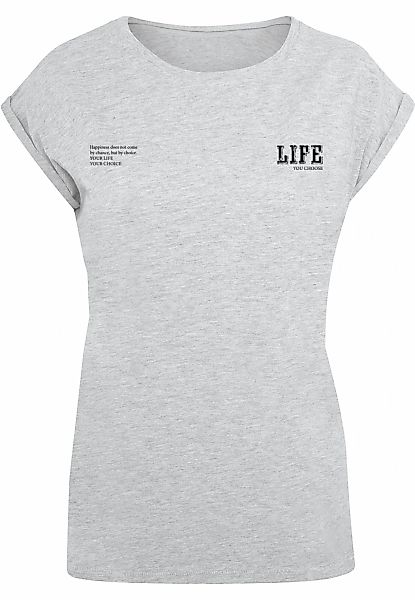 Merchcode T-Shirt "Merchcode Damen Ladies Life Extended Shoulder Tee", 1 St günstig online kaufen