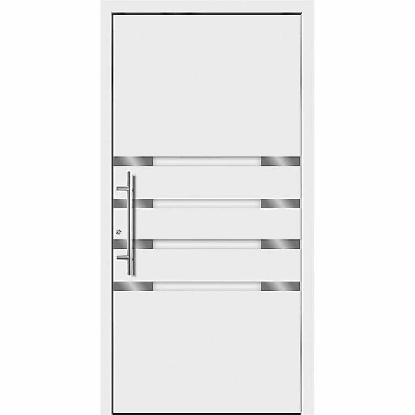 Aluminium-Haustür Moderno M450/B 110 x 210 cm Weiß Anschlag Links günstig online kaufen