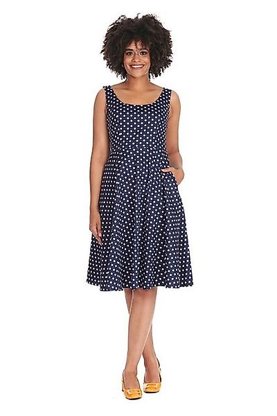 Banned A-Linien-Kleid Retro Swingkleid Dot Days Navy Blau Vintage Polka Dot günstig online kaufen