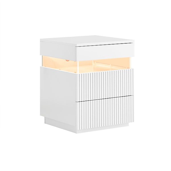 SoBuy Nachttisch FBT167-E, Beistelltisch mit LED-Beleuchtung, günstig online kaufen