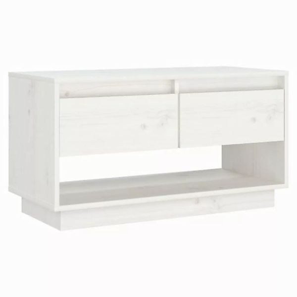 furnicato TV-Schrank Weiß 74x34x40 cm Massivholz Kiefer (1-St) günstig online kaufen