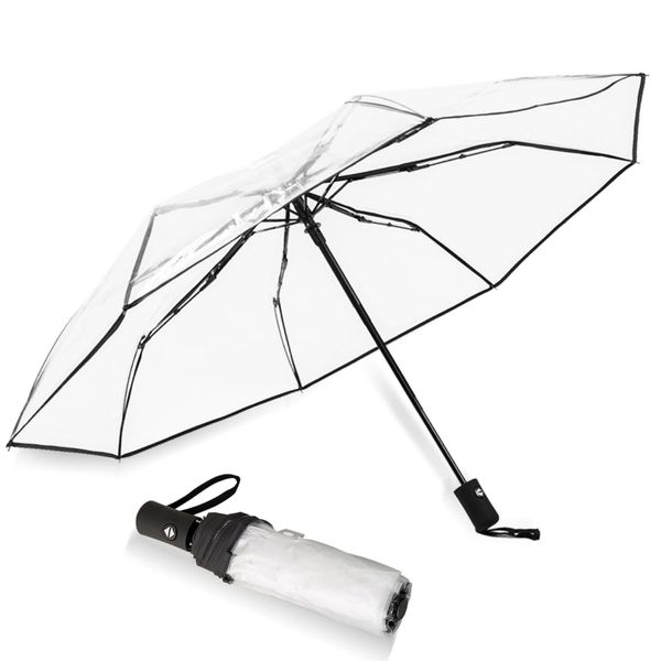 Coonoor Taschenregenschirm Vollautomatischer transparenter Regenschirm, tra günstig online kaufen