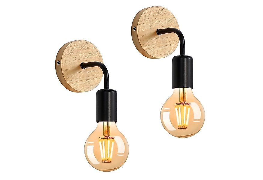 Goeco Wandleuchte Innenwandleuchte aus Holz, für Wohnzimmer, Schlafzimmer, günstig online kaufen