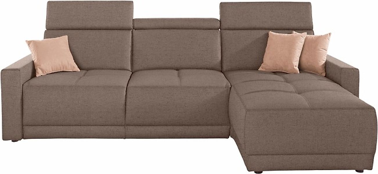 DOMO collection Ecksofa »Ava mit moderner Sitzheftung & toller Doppelnaht, günstig online kaufen