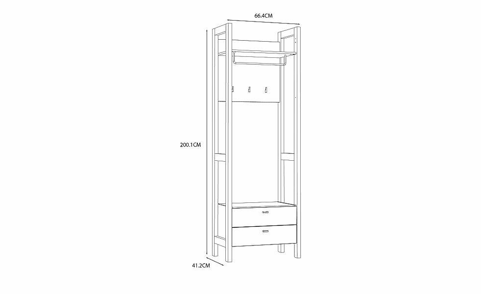 Standregal  Hoyvik ¦ holzfarben ¦ Maße (cm): B: 66,4 H: 200,1 T: 41.2 Regal günstig online kaufen