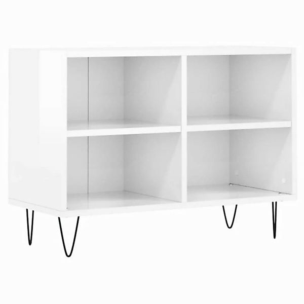 furnicato TV-Schrank Hochglanz-Weiß 69,5x30x50 cm Holzwerkstoff (1-St) günstig online kaufen