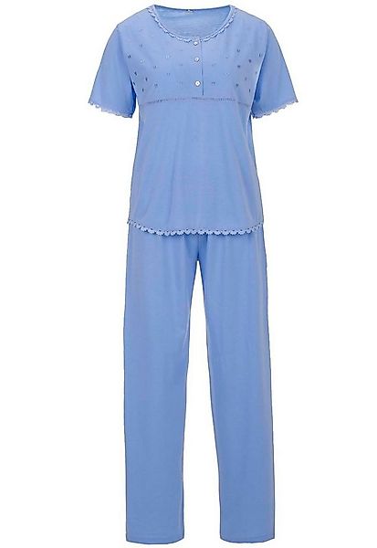 zeitlos Schlafanzug Pyjama Set Kurzarm - Spitze Herz günstig online kaufen