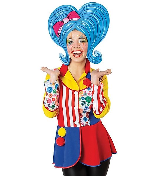 Fries Clown-Kostüm Damen Clown Jacke Pompom Bunt Karneval Fasching, Hohe Qu günstig online kaufen