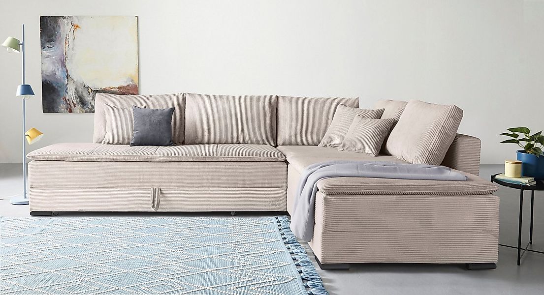 OTTO home Ecksofa Night & Day L-Form mit Dauer-Schlaffunktion, Cord-Bezug!, günstig online kaufen