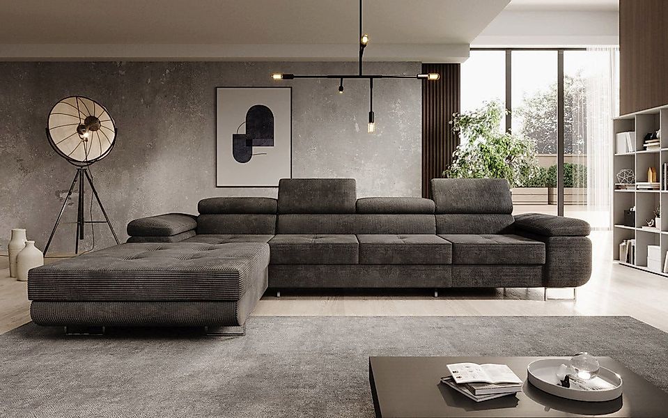 Luxusbetten24 Schlafsofa Designer Sofa Calvera Maxi, in Cord mit Schlaf- un günstig online kaufen