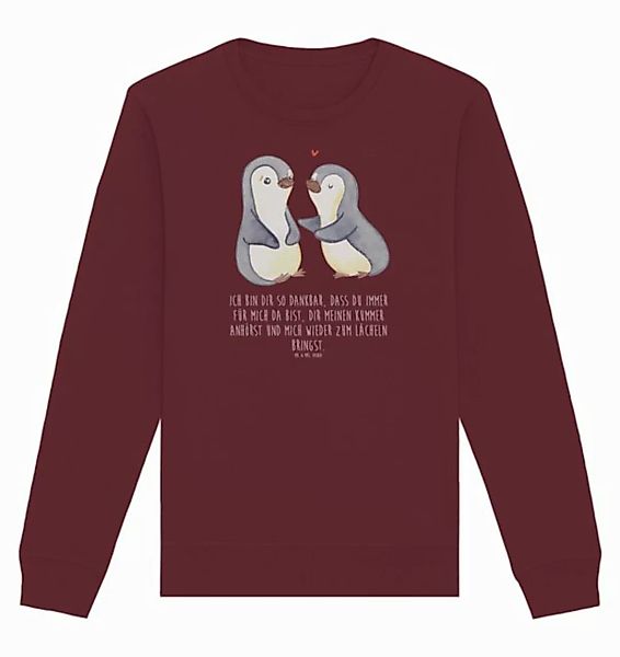 Mr. & Mrs. Panda Longpullover Größe XXL Pinguine trösten - Burgundy - Gesch günstig online kaufen